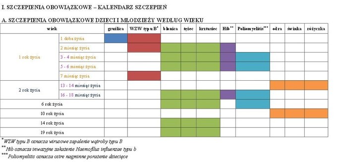 Kalendarz Szczepień 2015 Pierwszy Rok życia Babyboompl